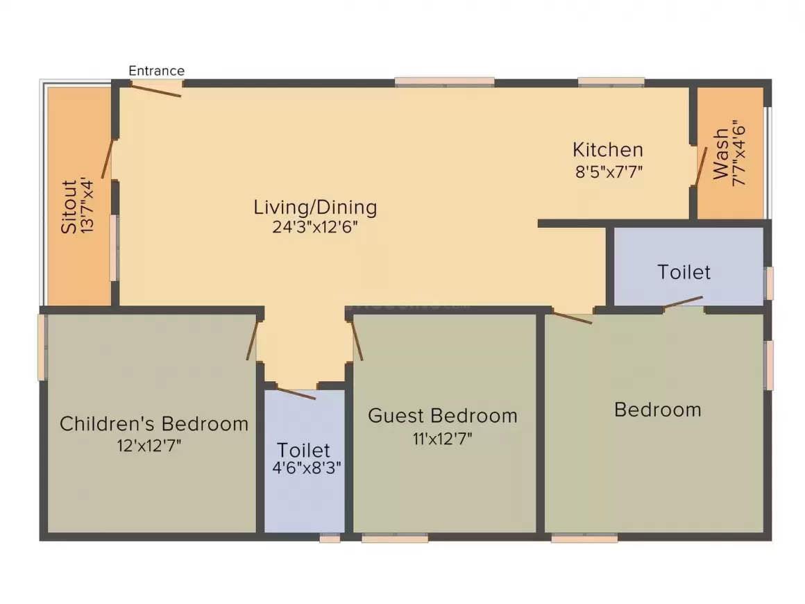 Floor plan for Sai Gayathris Akshay Elite